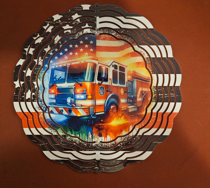 Fire Truck Wind Spinner