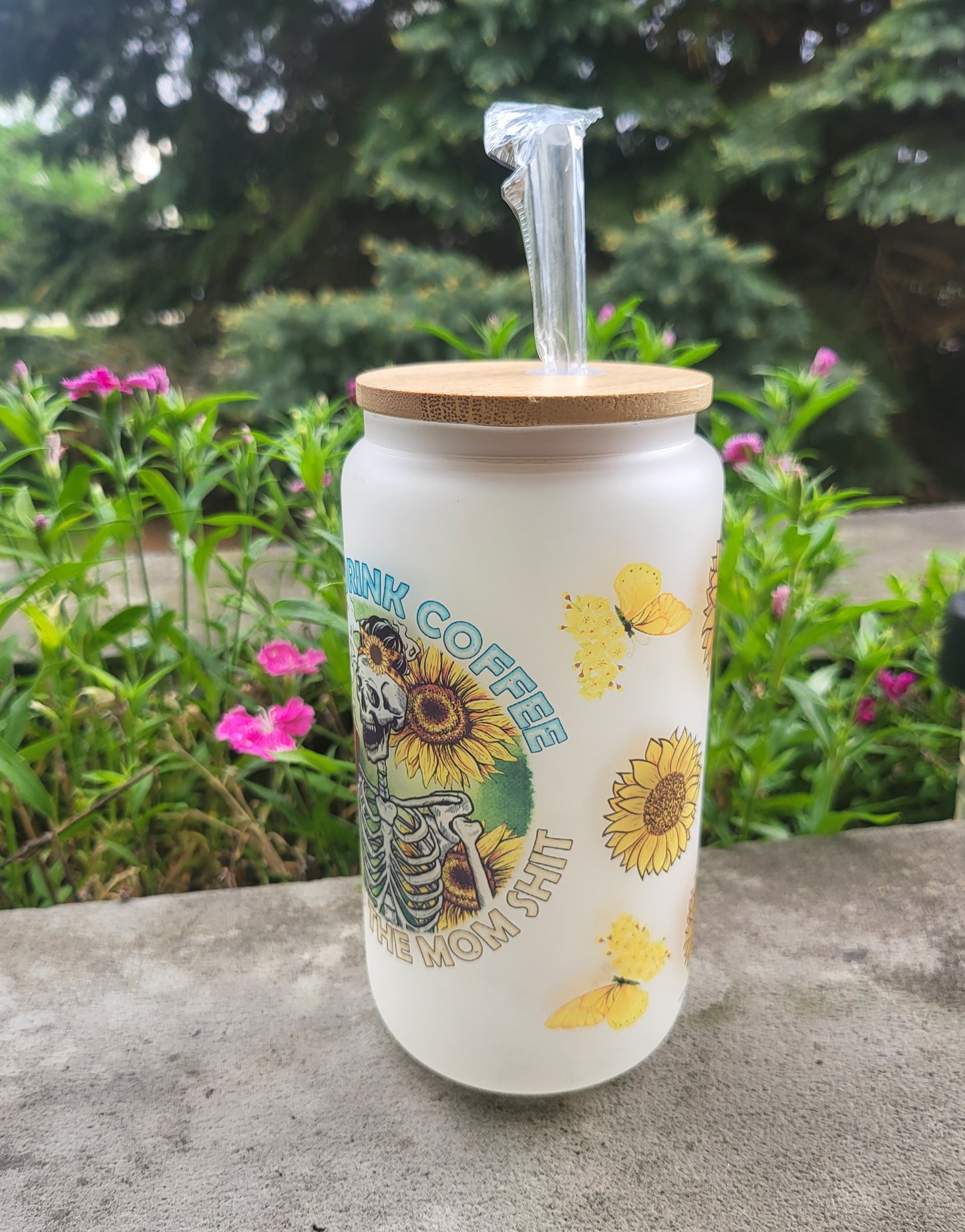 First I drink coffee then I do the mom sh**