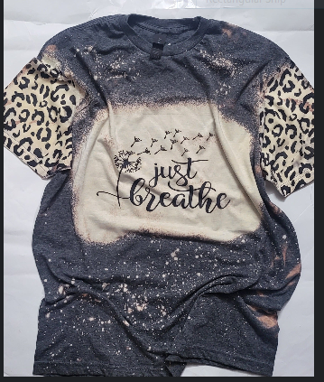 Just Breathe leopard print sleeve