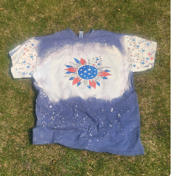 Red white and blue Flower