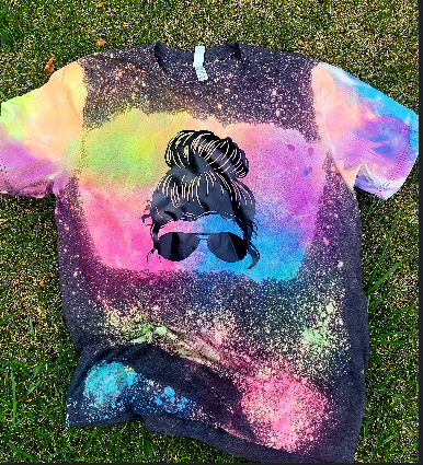 MOM bun Tie Dye shirt