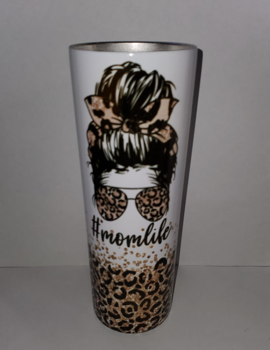 Cheetah Print mom life Tumbler