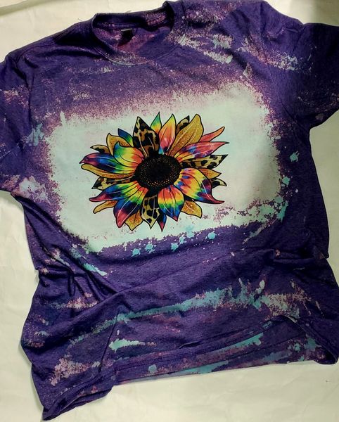 Purple Tie-dye flower shirt